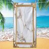 Letter Striped Beach Towel Modern Minimalist Quote Print Quick Dry Soft Cheerful Towel for Summer Beach