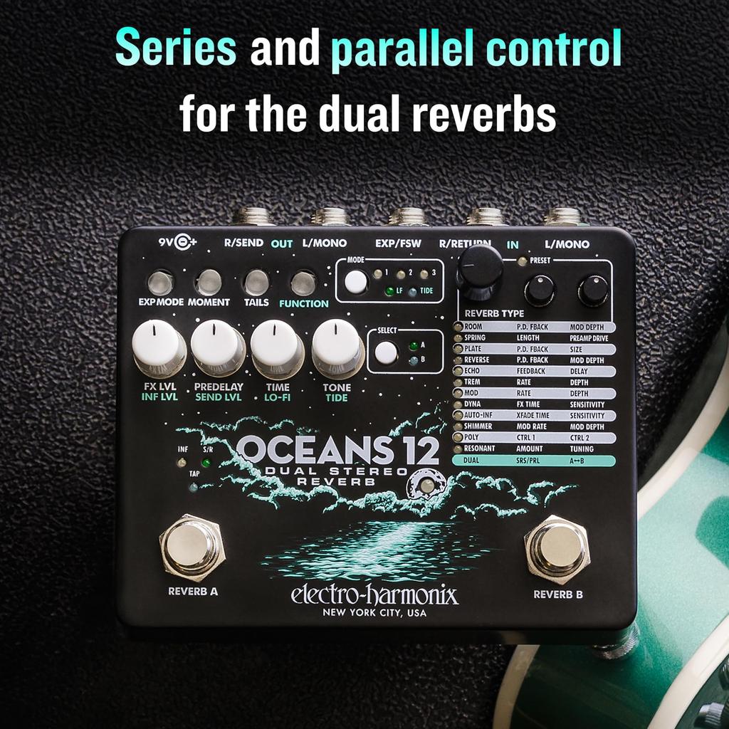 12 Dual Stereo Reverb reverb electro-harmonix/OCEANS Electro-Harmonix