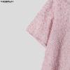 INCERUN Oversized Men Lapel Neck Short Sleeve Tassel Texture Casual Loose Shirts