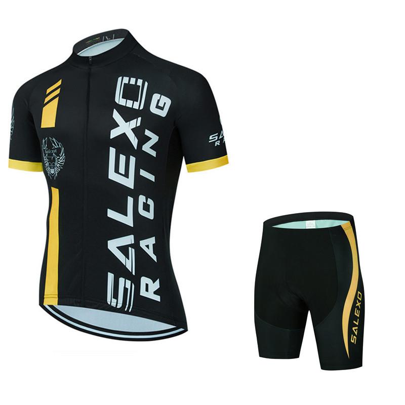 Bike Suit Men's Bicycle Suit Summer UV Protection Short Sleeve Suit Strap Shorts 2026 Summer Breathable Cycling Suit Set