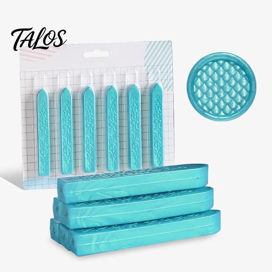 Wax Seal Sticks for Invitation 6PCS Aurora Sealing Sticks, Multi-color Gradient Strips, Without Dreamy Collage Core Stamp, Envelopes And Wedding