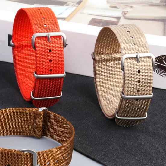 Nylon Watch Strap Replacement Breathable 18/20/22MM Women Men Braided Watch Wristband with Metal Pin Buckle Watch Accessories