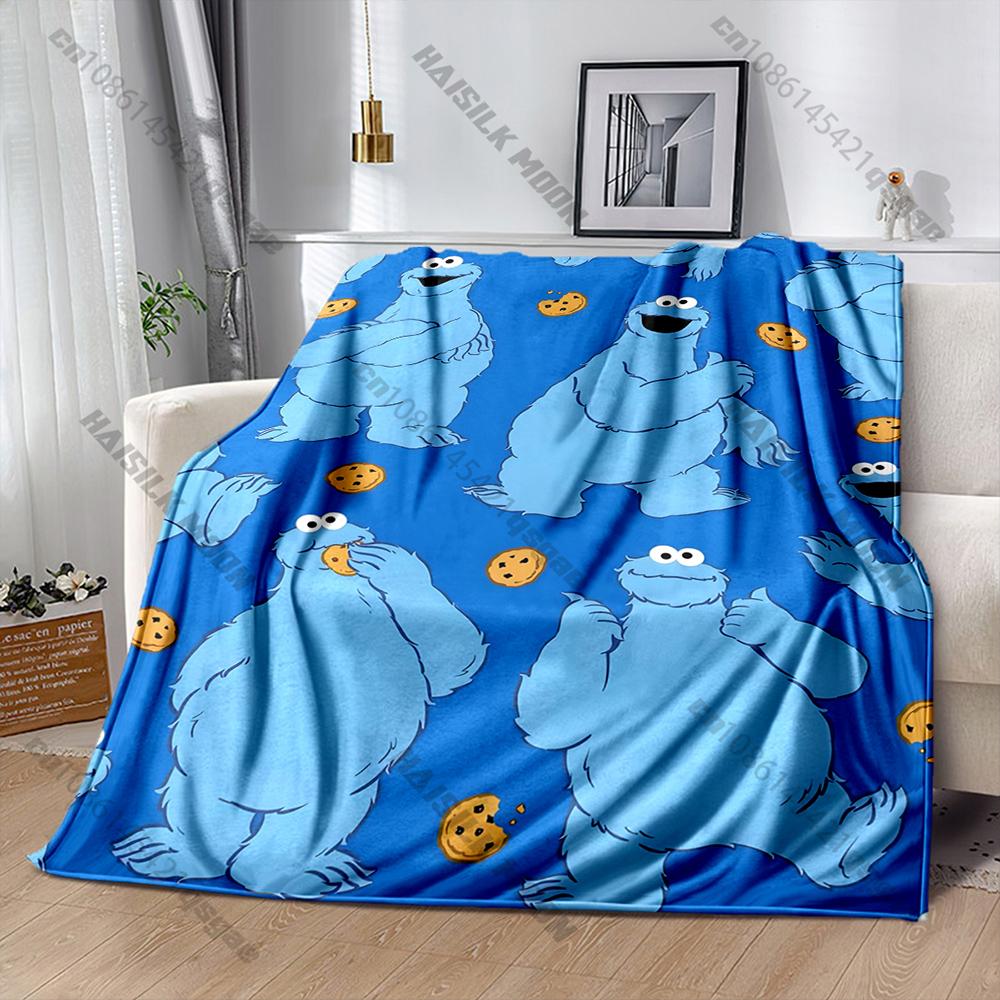 

S-Sesame S-Street Blanket-Cozy Soft Blanket for Kids Portable Blanket for Couch, Multi-Size, Warm Present for Birthday,Christmas 75x90cm