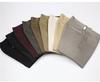 Men's High Waist Elastic Cotton Casual Pants - Thick, Loose, Straight Leg