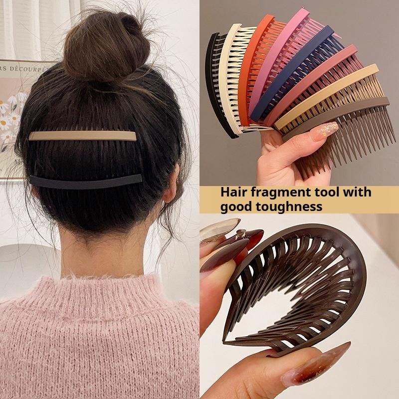 Mattierter umgekehrter Kamm für Damen Hinterkopf-Haarnadeln und Stirnfixierung und -finish Rutschfester Haarkamm Haarnadel-Clips