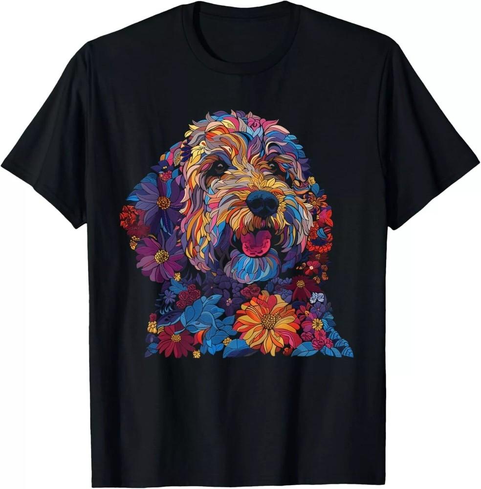 Goldendoodle Dog Lover Vintage Flower Golden Doodle Mom Dad Unisex T-Shirt Unisex T-Shirt XL
