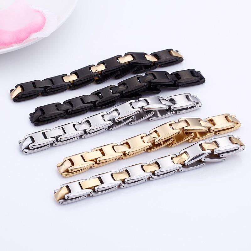 Klassisches Herren-Intergold-Titanstahlarmband