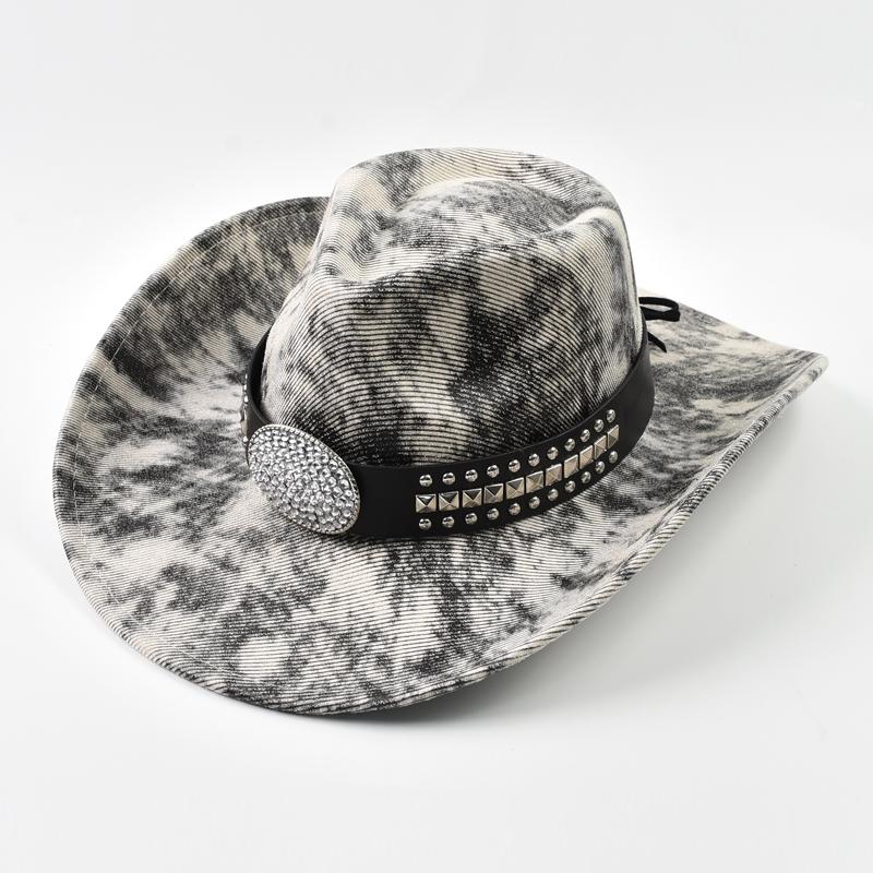 Fashion Punk Style Vintage Western Cowboy Hat for Men Women Outdoor Travel Party Street Cowgirl Jazz Hats Chapeau Cowboy