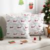 Pillow Cover Does Not Contain Core, Towel Embroidered Santa Claus Snowflake Pillow Cover, Light Luxury Simple Sofa Cushion Cover