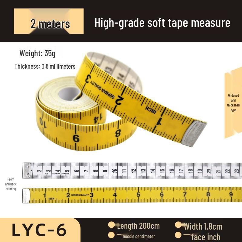 PVC Fiberglass Soft Tape Measure - 1.5m, 2m, 3m Tailor's Measuring Tape