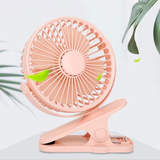 Desktop Fan Clip Type USB Powered/Rechargeable 360 Degree Rotatable Small 3 Speeds Low Noise Large Airflow Mini Fan Home Supplies
