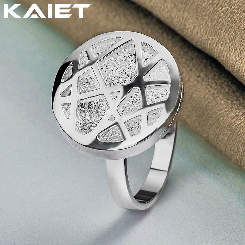 

925 Sterling Silver Round 7-10 Ring for Women Fashion Accessories Jewelry 10