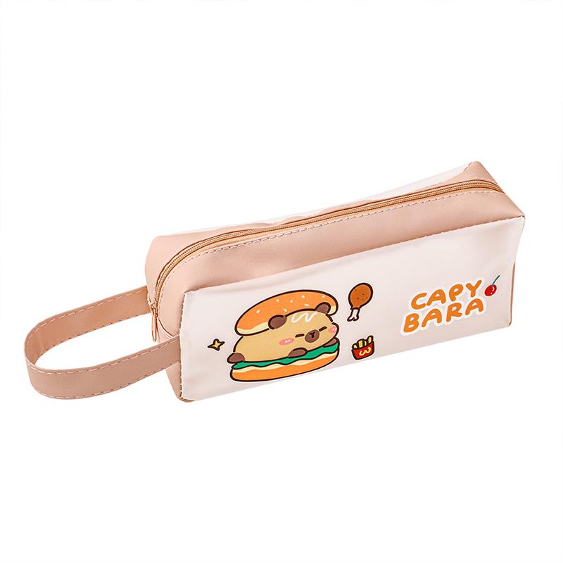 Capybara Transparent Pencil Case Large Capacity Cute Pen Bag Kawaii Cosmetic Bag School Study Stationery Office Supplies
