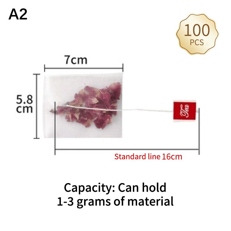 

100Pcs Disposable Triangle Tea Bag Nylon Pouch Empty Tea Infuser Spice Coffee Drawstring Bag Seal Food Grade Tea Strainer