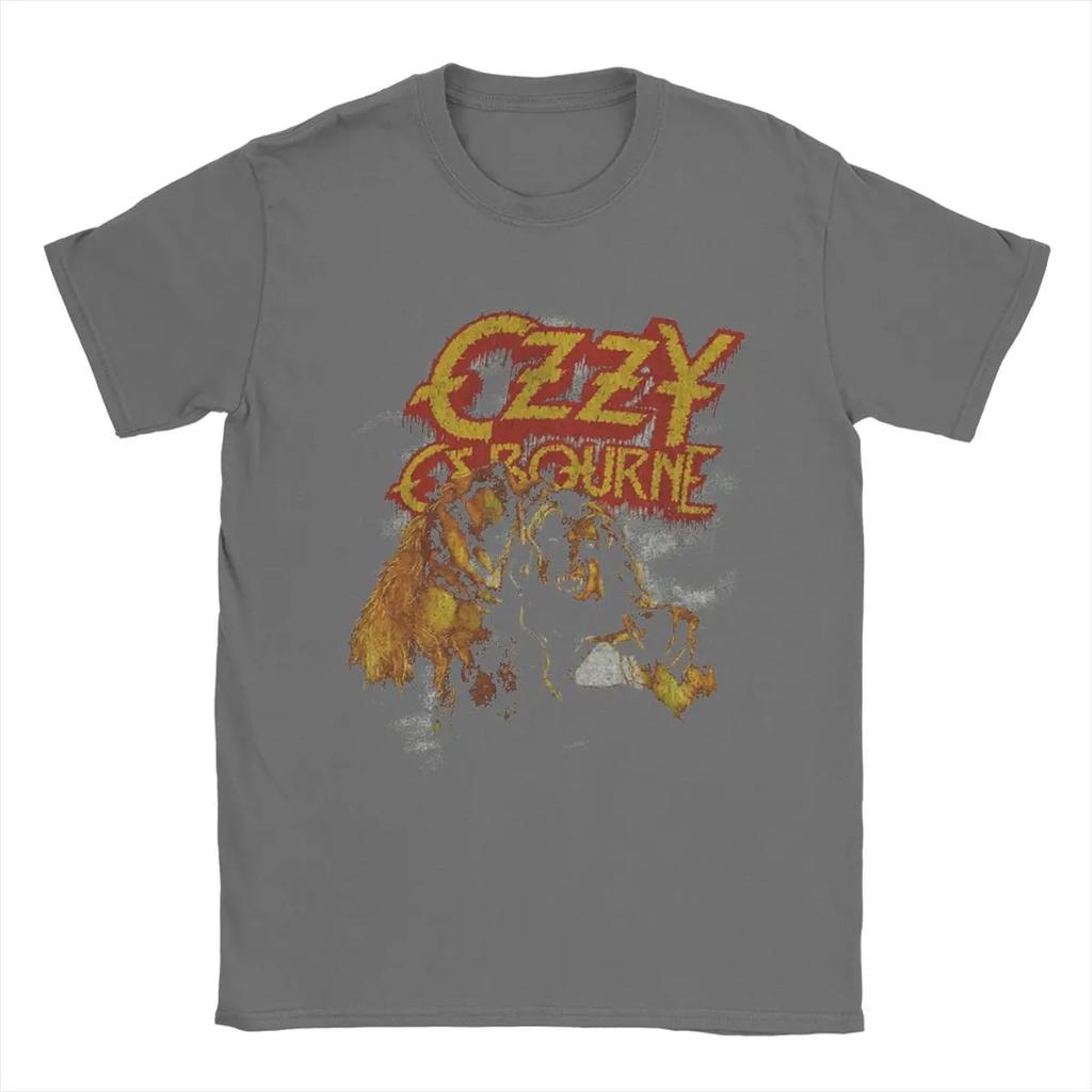 Ozzy Osbourne T-skjorte Menn Casual 100% Bomull T-skjorte O-hals Kort Erm T-skjorte Gaveidé Topper