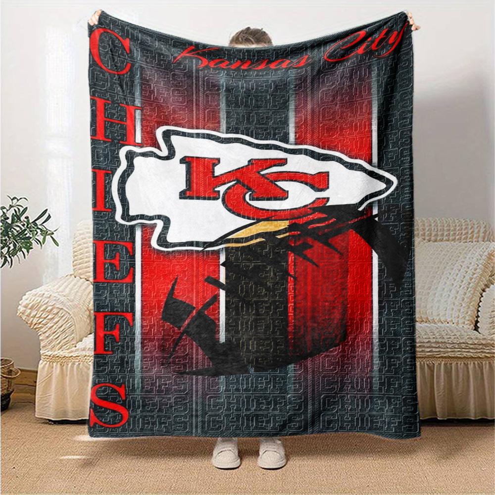 Coperta in Flanella con Stampa Kansas City Chiefs Alta Qualità Calda Confortevole Coperta per Tutte le Stagioni Perfetta per Regali Decorazioni per la Casa