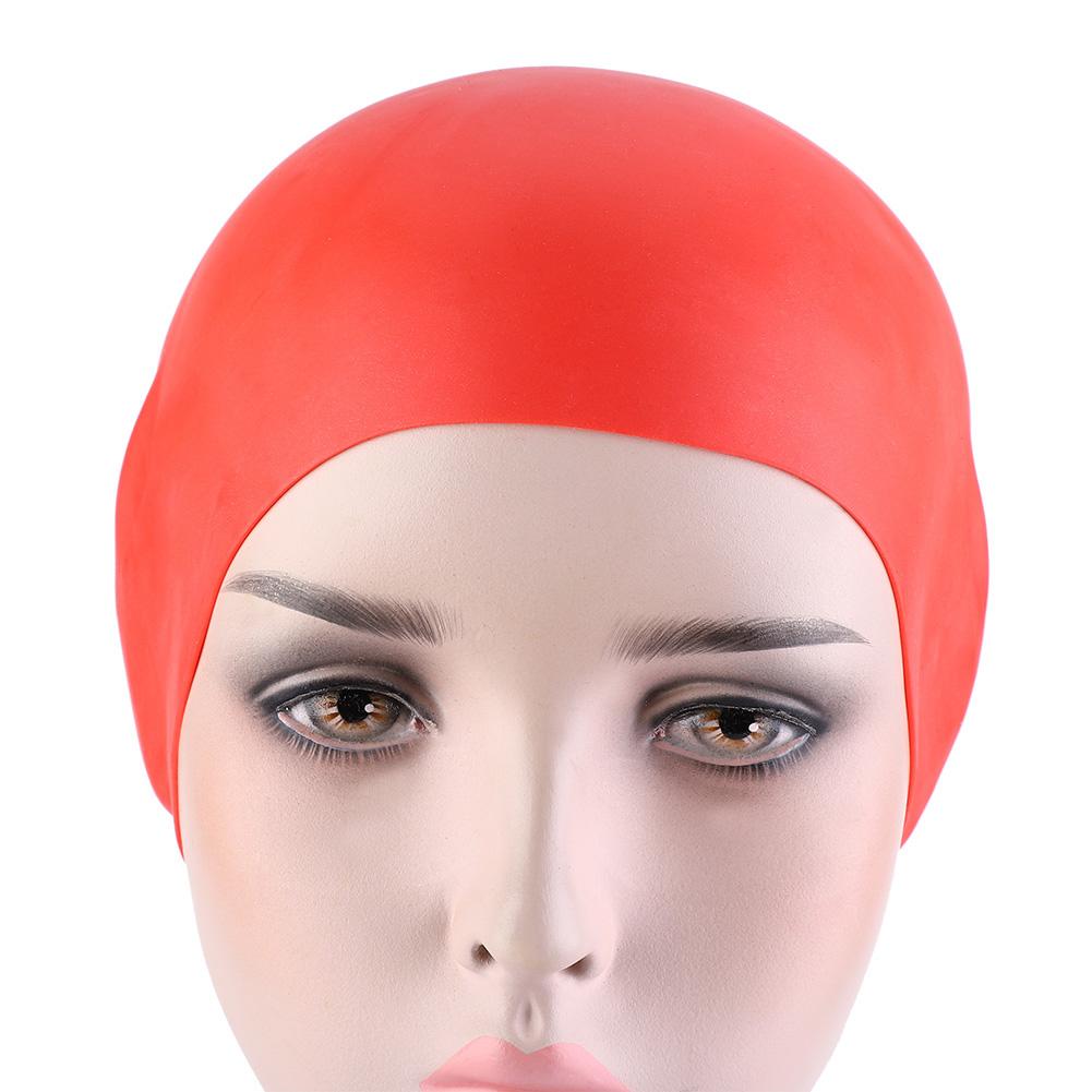 Unisex Silicone Waterproof Swimming High Elastic Swimmer Hat White