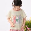 Little Yinman Girls' Color-Block Cartoon Animal Print T-Shirt