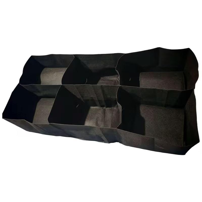 1Pc  Multi-grid Planting Bucket Rectangular Planting Bag Flower Plant Nutrition Bag Felt Beauty Planting Bag Printed Logo