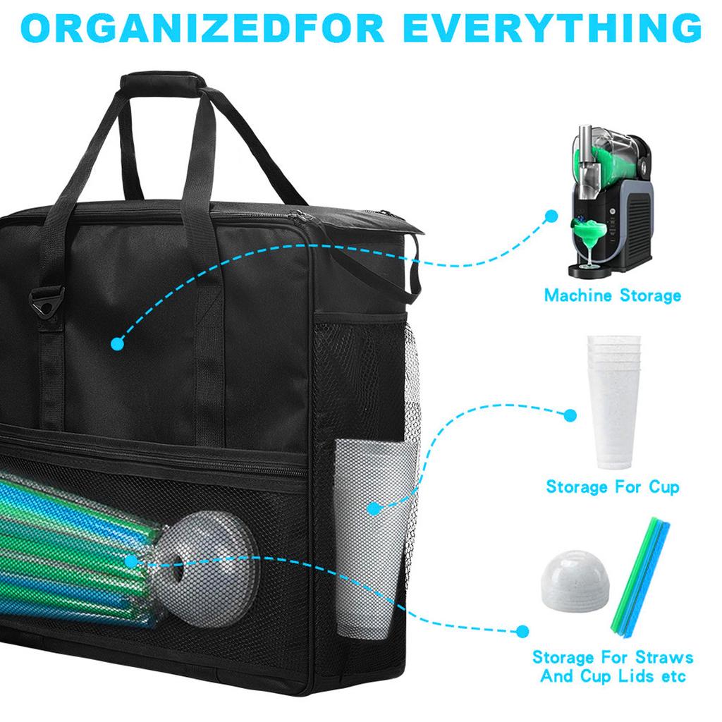 Slushie Machine Carrying Bag Oxford Cloth Portable Travel Storage Bag with Shoulder Strap for Outdoor Frozen Drink Maker