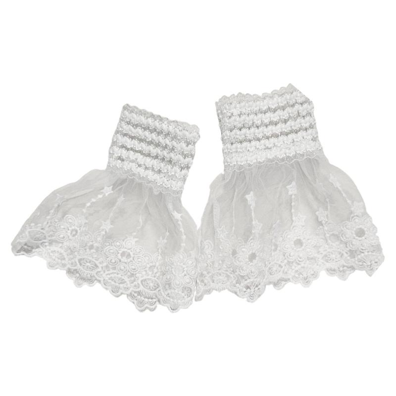 Elegant Lace Arm Sleeves Nylon Wrist Cuffs Faux Sleeves For Women And Girls Daily Outfit and Formal Dress Enhancement