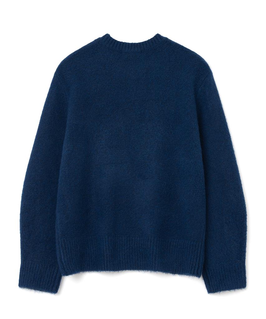 MILLO ARCHIVE Crop Silhouette V-Neck Knit [Deep Blue]