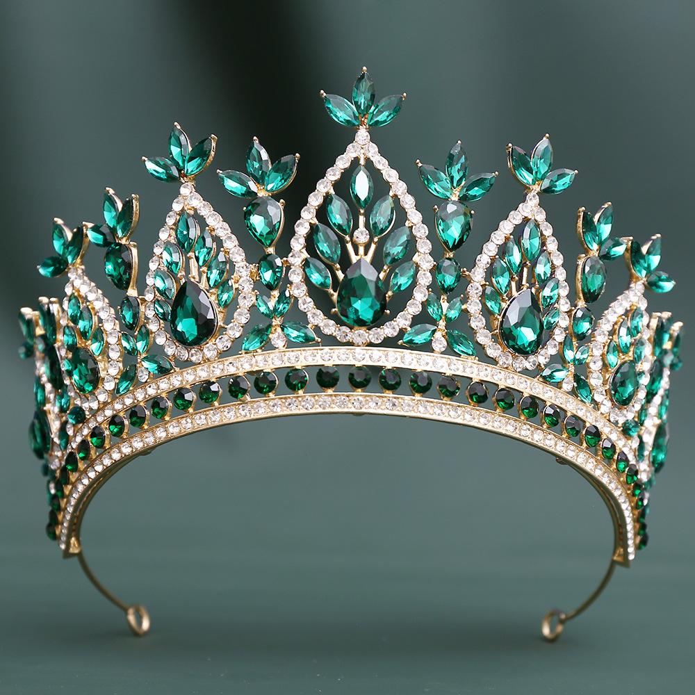 

DIEZI 10 Colors Fashion Luxury AB Rhinestone Crystal Tiara For Women Wedding Party Elegant Bridal Bride Crown Hair Accessories
