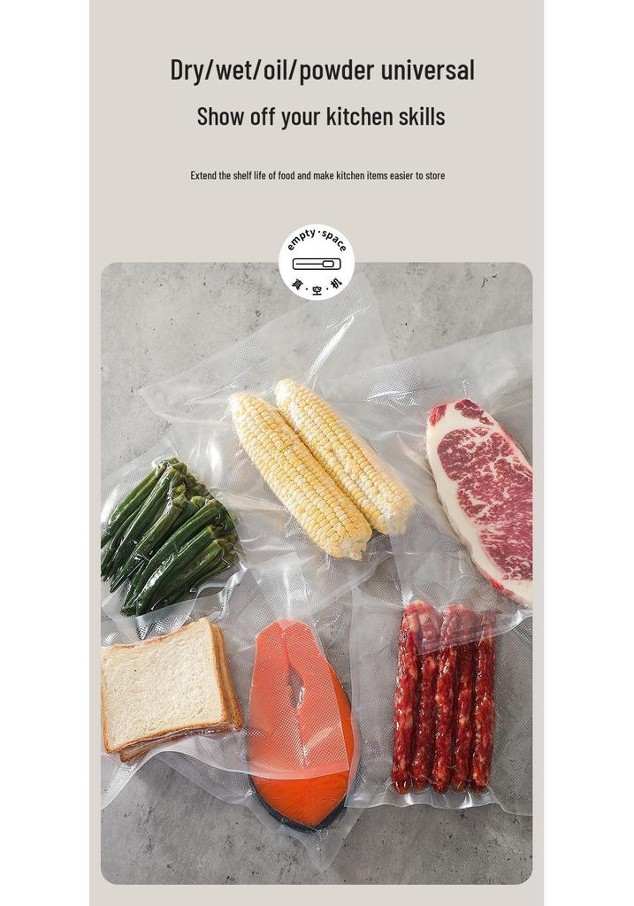 Automatic Vacuum Sealer for Kitchen Food Preservation - Seals Dry & Wet Foods