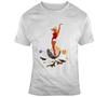 Weißes Retro Vintage Weihnachtsshirt X-Mas Tee Helfer des Weihnachtsmanns Pin-up