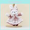 Plush Rabbit Keychain With Short Fur And Pp Cotton Filling For Accessories