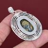 Schalenblende pendant genuine gemstone pendant 925 sterling silver pendant elegant jewelry handmade pendant engagement gifts dainty pendant