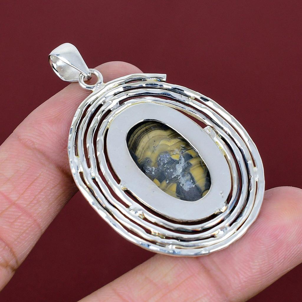 Schalenblende pendant genuine gemstone pendant 925 sterling silver pendant elegant jewelry handmade pendant engagement gifts dainty pendant