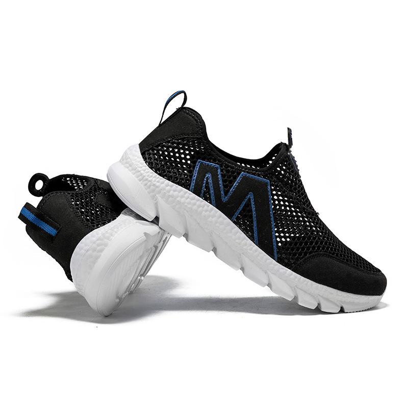 Women's sports shoes summer single net shoes hollow breathable light wading shoes middle-aged and elderly walking shoes couple shoes
