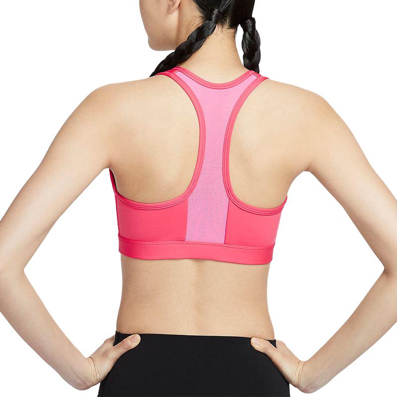 Nike Swoosh Solid Medium Support Breathable Quick-Dry Padded Front Zip Easy-On Sports Bra Women Sports Bra Purple Light-Purple White FN2732629