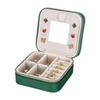 Elegant Velvet Jewelry Box with Mirror for Necklaces, Rings, and Earrings