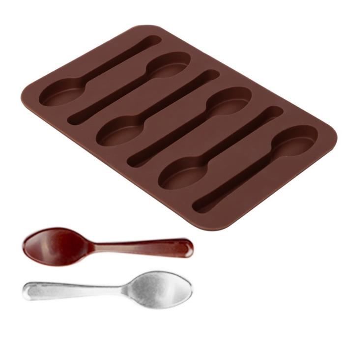 Moule à gateaux,Moule à savon à main en Silicone Chocolat gelée, moule 3D cuillère en forme de Silicone, outils de décoration de