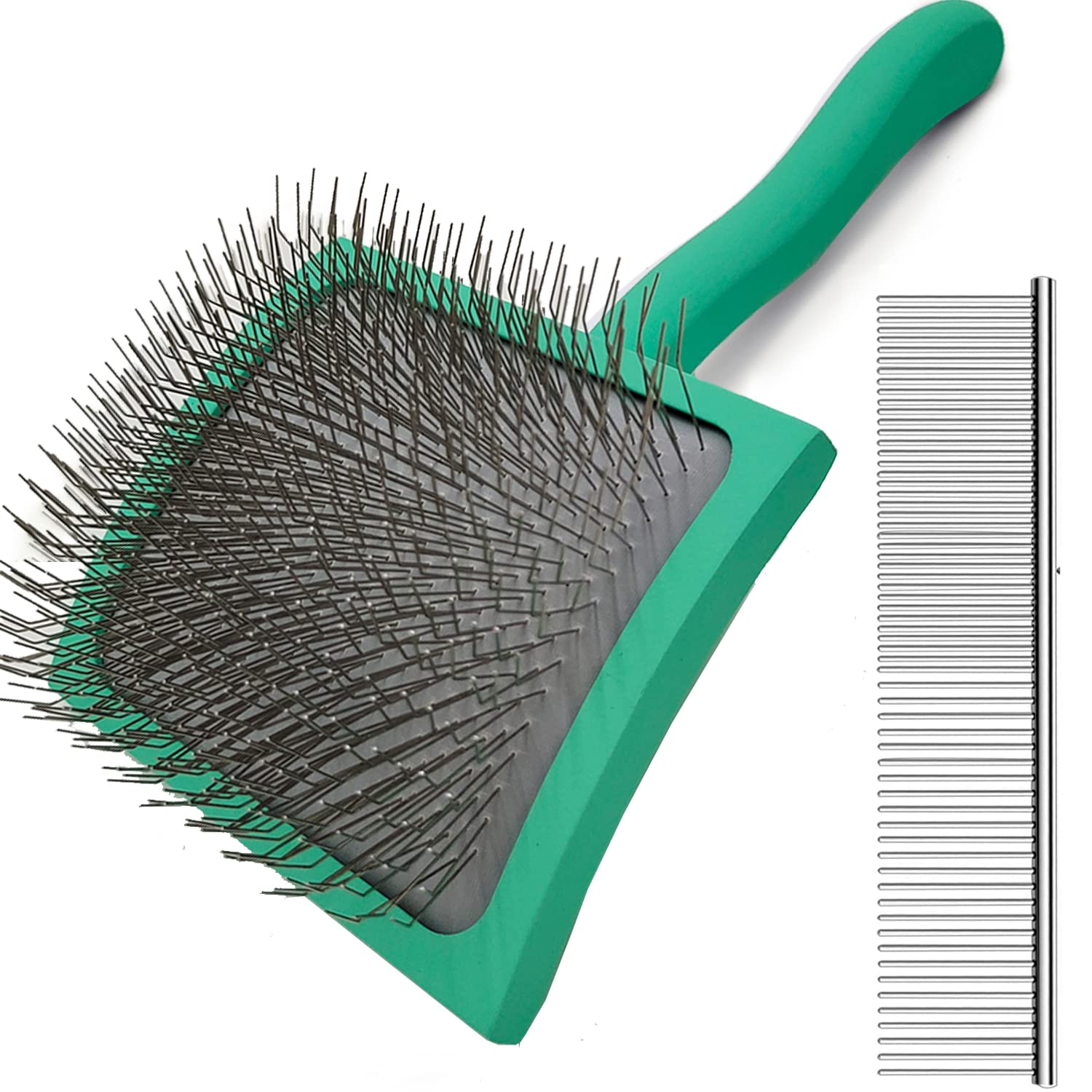 

Сликер Эргономичная Деревянная Ручка Длиннозубая Щетка для Пуделей, Голдендудлей и Других Длинношерстных Собак (пурпурный) зелёный