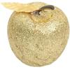 Set of 6 Multicolored Plastic Apple-Shaped Baubles with Glitter