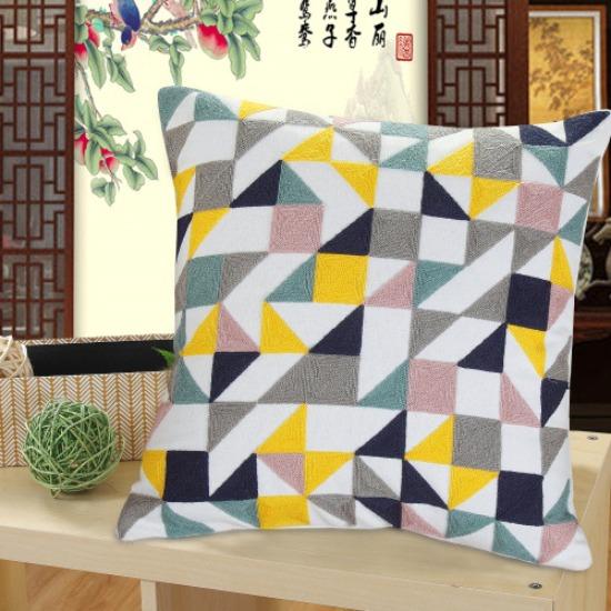 Cotton Embroidery Sofa Cushion Cover Cartoon Pillow Bed Bedside Pillow