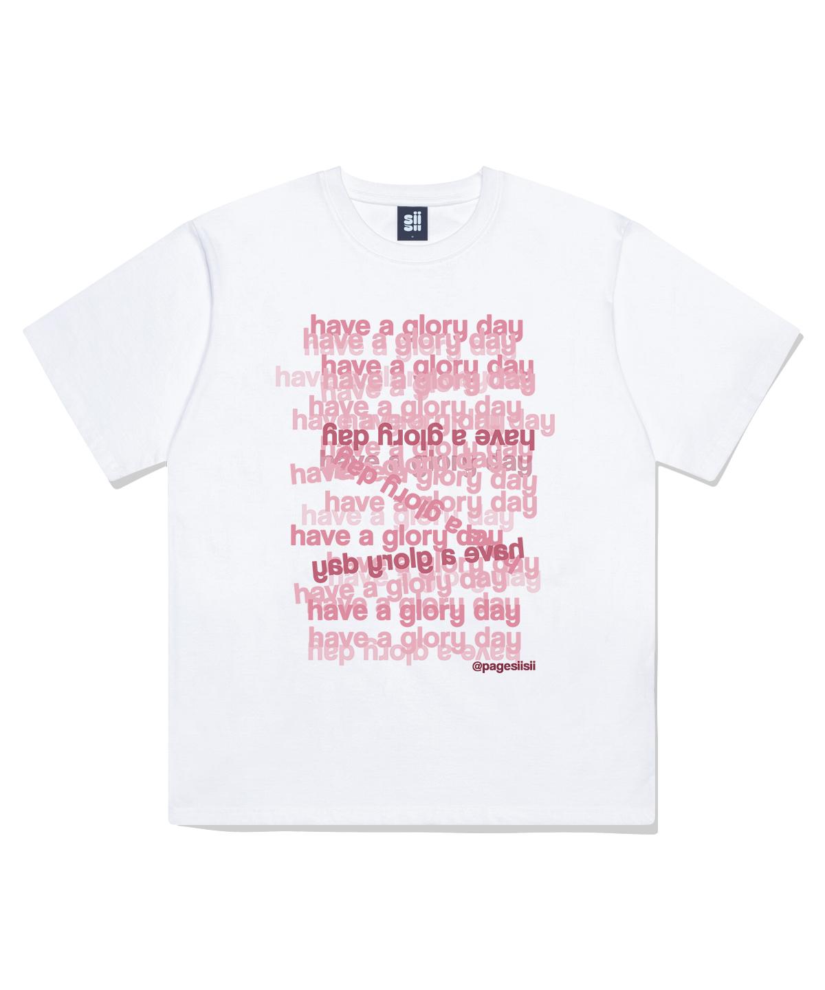 Page Cc Glory Lettering Print Short Sleeve T-Shirt White S
