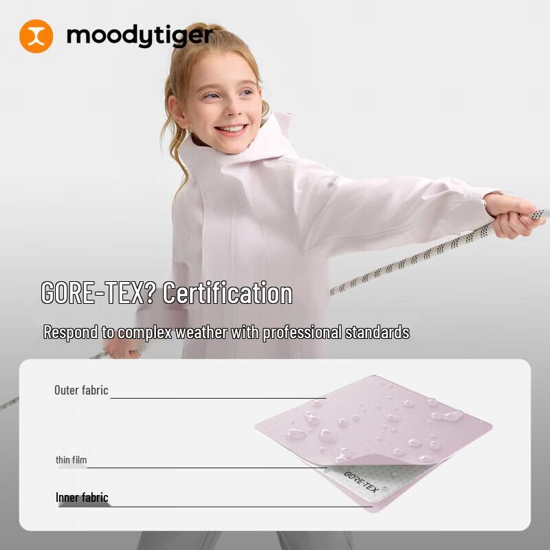moodytiger Kids Water-Resistant Hooded Fleece-Lined Jacket