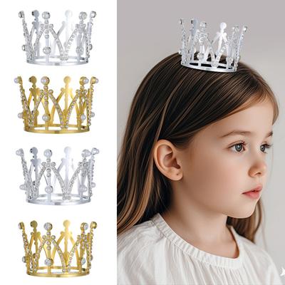 Alloy Gold Cake Decoration Crown Children's Birthday Party Baking Wedding Party Ornaments