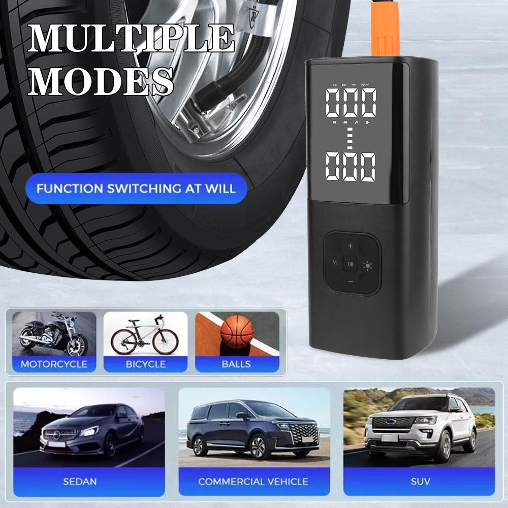Portable Car Air Compressor Super Power Inflatable Pump Digital Wireless For Motorcycles Pickup Truck Tyre Air Pump