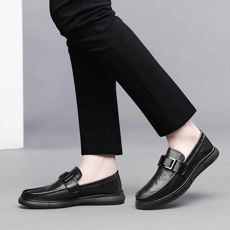 Módní mokasíny z pravé kůže Pánské boty Vysoká kvalita Pánské společenské boty Italské ručně šité boty Nazouvací Pánská ležérní obuv