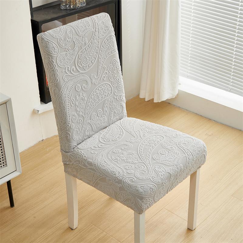 

1 шт. Североевропейский жаккардовый чехол на обеденный стул, эластичный чехол на стул, универсальный чехол на сиденье для кухни, отеля, банкета, свадьбы 1 Piece