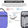 Psychedelic Pulse In Blue And Pink Insulated Lunch Bag for Women Children Portable Food Boxes Thermal Lunch Box Tote