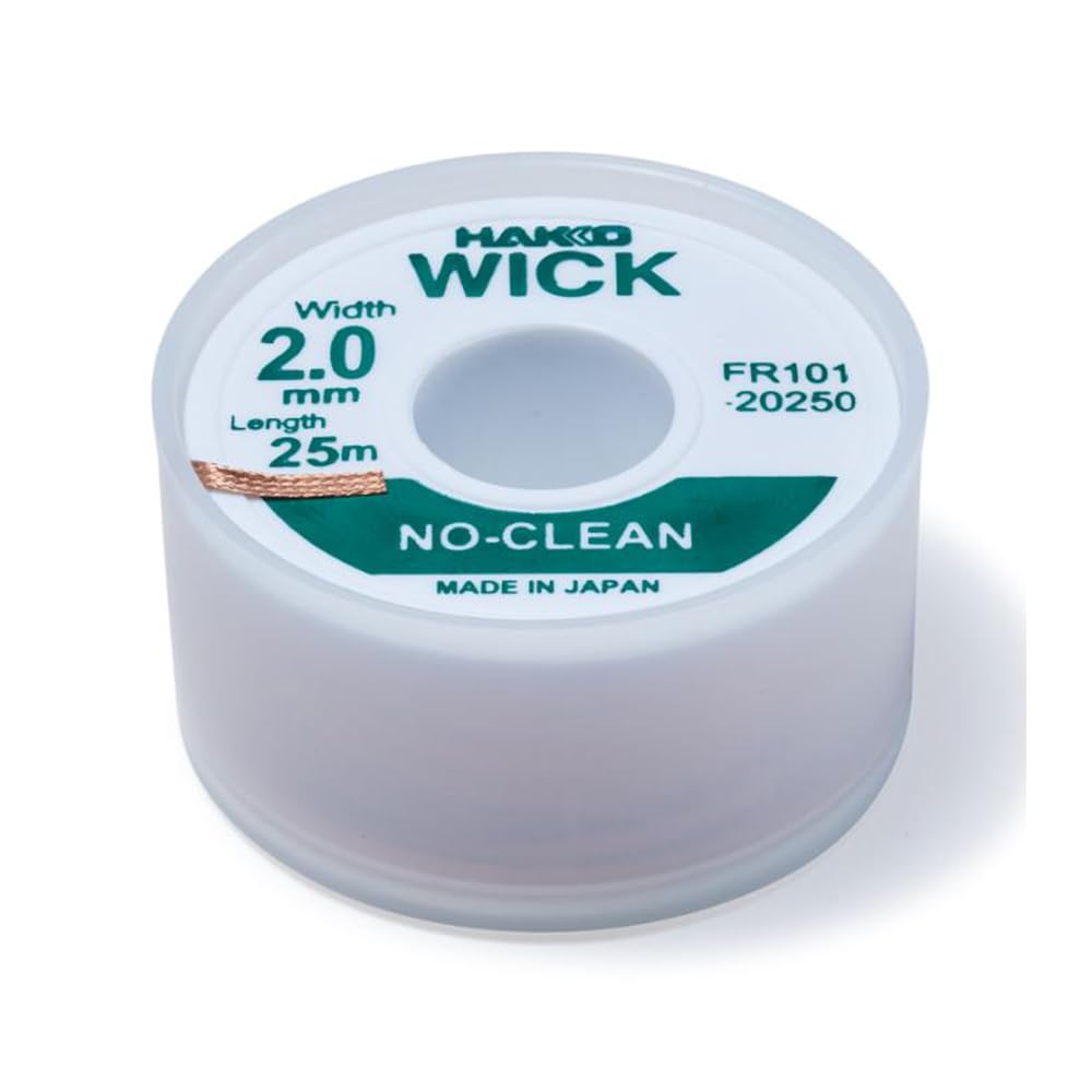 HAKKO Soldering Wire Wick FR-101 No-Clean, 2mm X 25m, FR101-20250-J