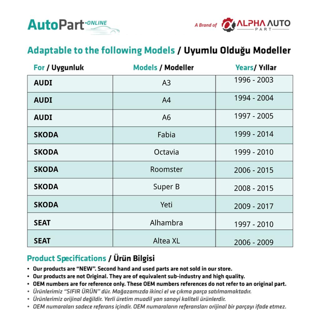 Rear Water Sprinkler Nozzle for Volkswagen, Skoda, Seat