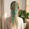 Ombre Textured Dreadlock Ponytail 24Inch Twist Braid Hairpiece Boho Women's Braided Wigs  for Women
