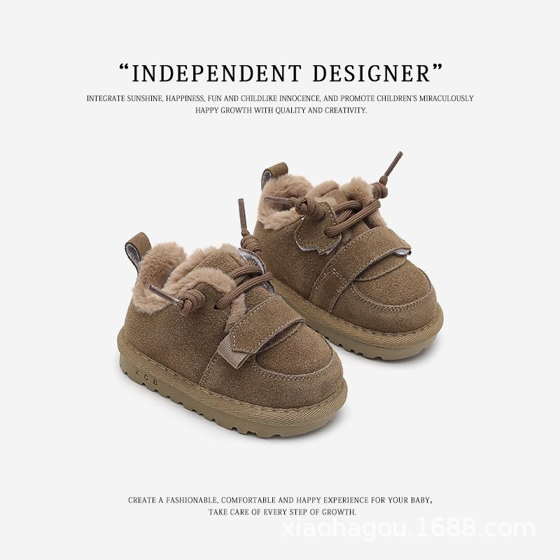 

Модные детские хлопковые ботинки в стиле ретро, зимние новые бархатные утолщенные детские хлопковые ботинки, нескользящие детские зимние ботинки с мягкой подошвой 18 yards = inner length about 12.5cm. зелёный